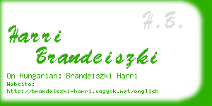 harri brandeiszki business card